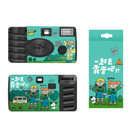 Disposable Camera Click Color 27 photos Full frame Color Let's camp together