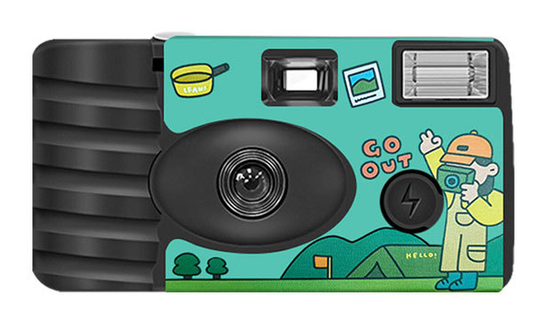 Disposable Camera Click Color 27 photos Full frame Color Let's camp together