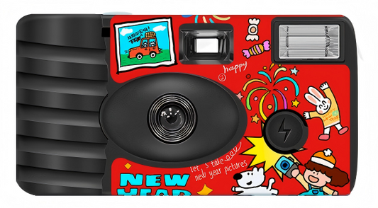 Disposable Camera Click Color 27 photos Full frame Color Happy New Year Red Full Color