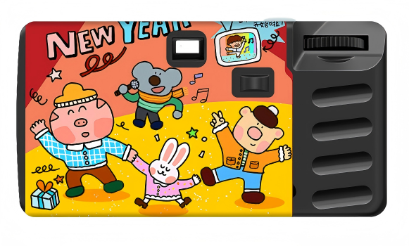 Disposable Camera Click Color 27 photos Full frame Color Happy New Year Red Full Color