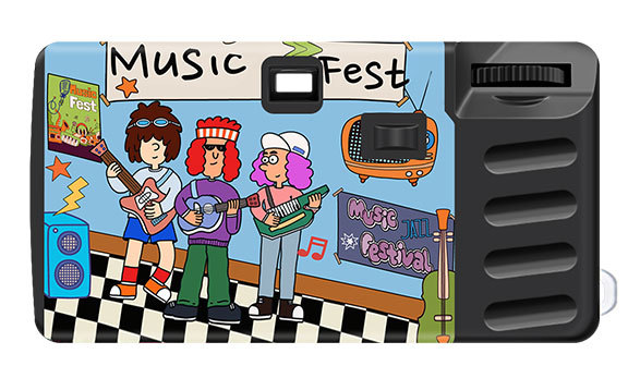 Disposable Camera Click Color 36 Photos Half Frame Color ISO400 Music Festival